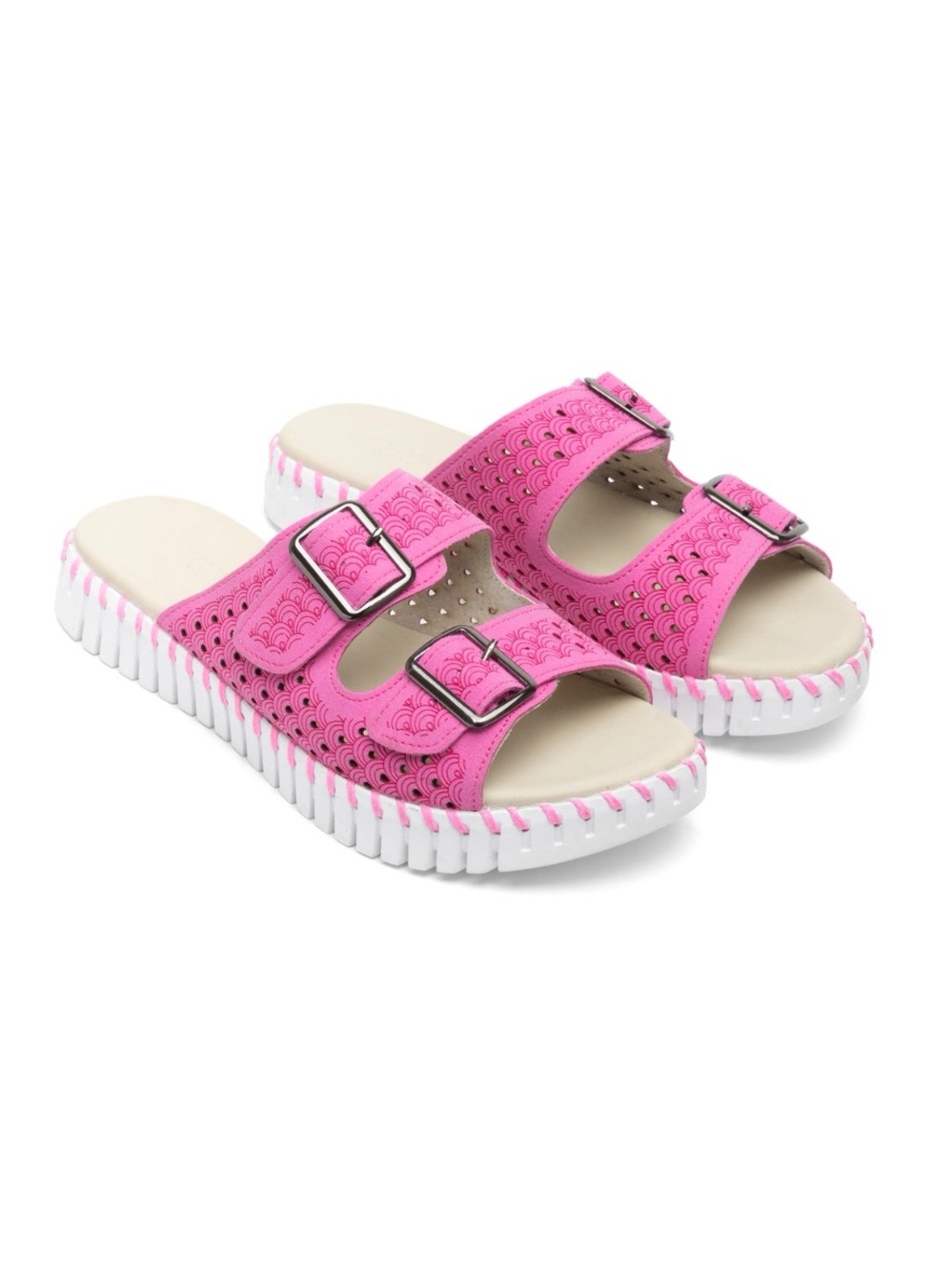 Ilse Jacobsen Tulip 1176 Pink Buckled Strappy Sandals